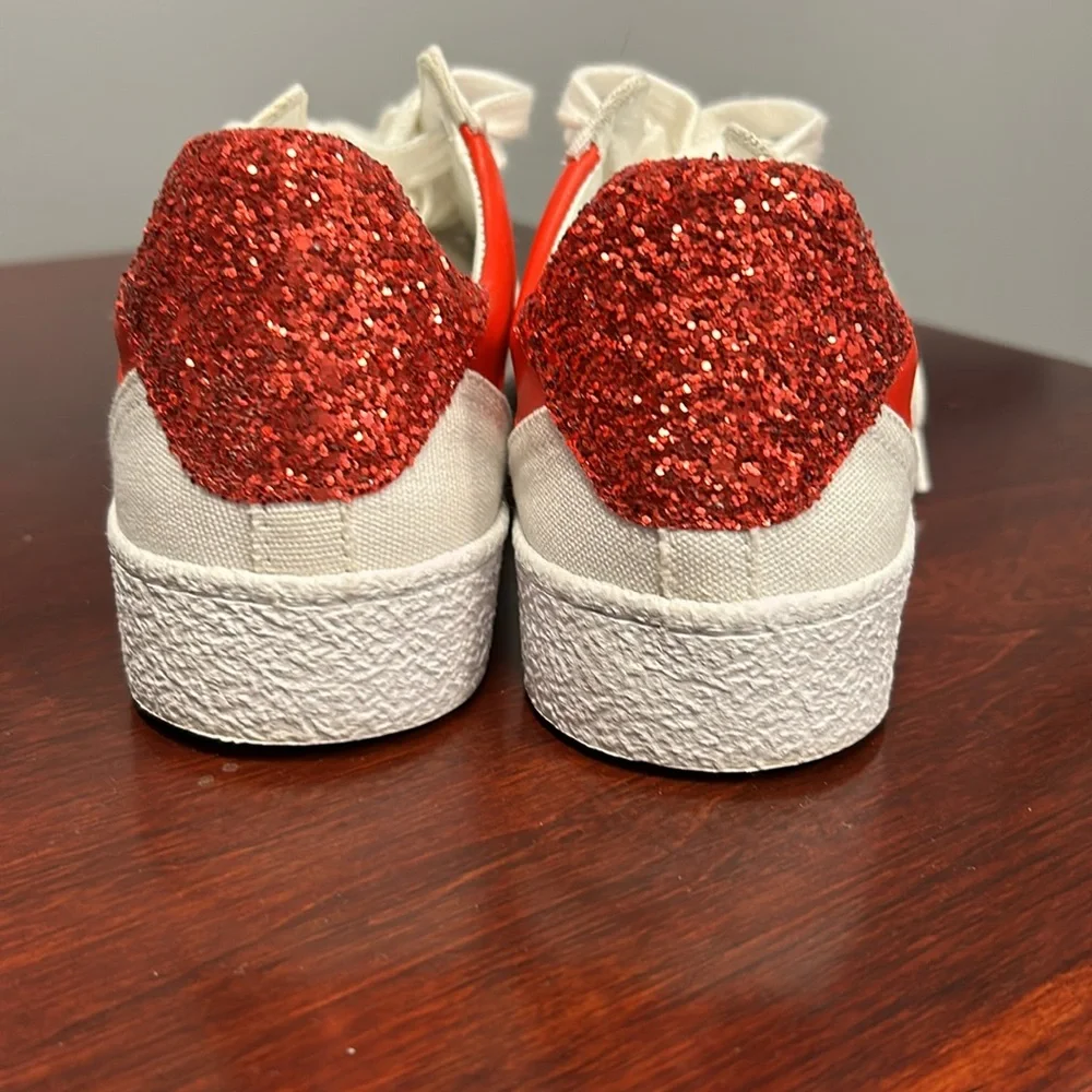 Maje Red and White Athletic Shoes - Picture 3 of 5